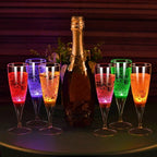 GlowSip - LED-lit wine glass set (6 pieces)