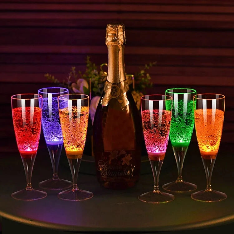 GlowSip - LED-lit wine glass set (6 pieces)