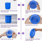 Space-saving ice cube container with lid
