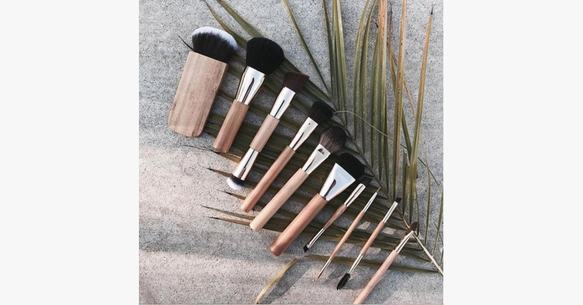 10-piece professional makeup brush set