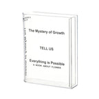 Modern Clear Acrylic Book Vase – Transparent, Creative Flower Vase