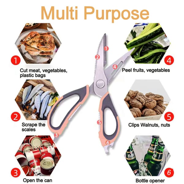 ChefSecret – 5-in-1 multifunctional kitchen scissors for easy cutting