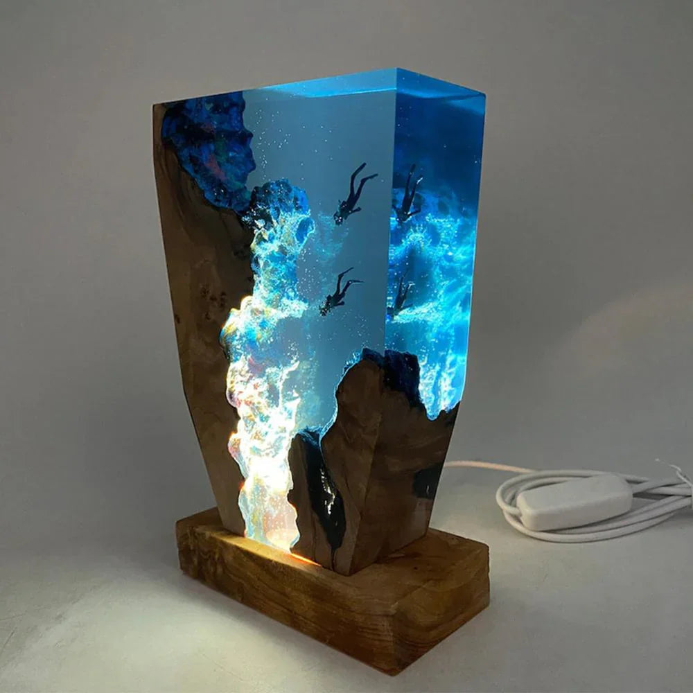 Wave LED Lamp made of Resin