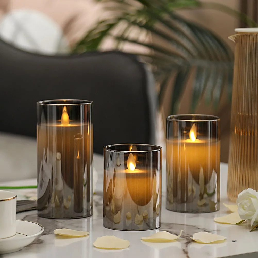 LuxeLumen LED Candle Set | Elegant LED candles with remote control for atmospheric ambiance