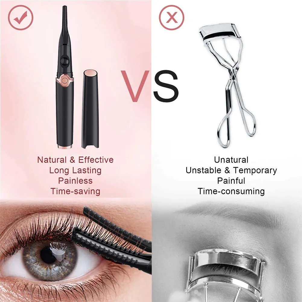Rechargeable heated eyelash curler