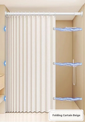 MagnaFold Foldable Shower Curtain with Magnets