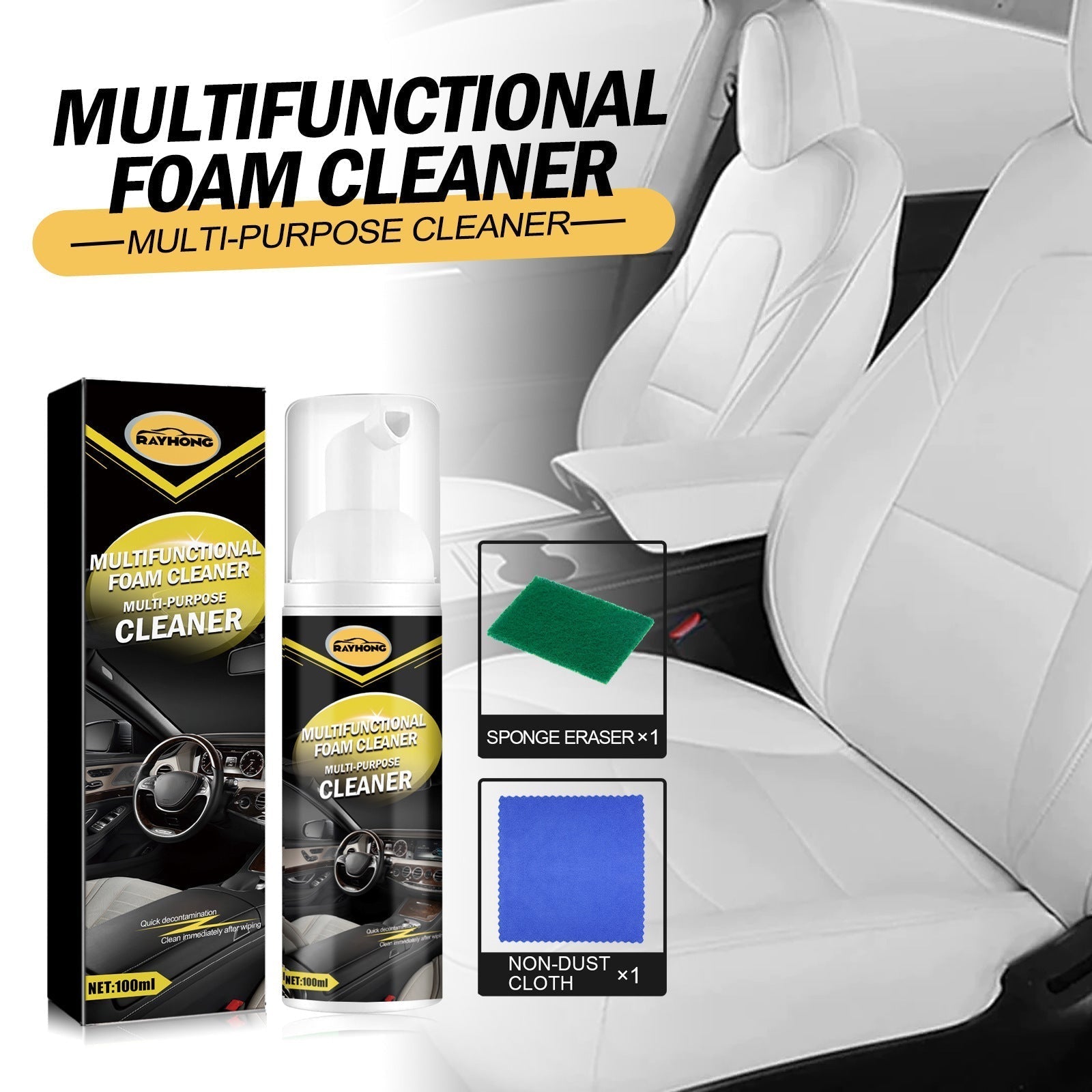 Multifunctional Car Interior Foam Cleaning Set