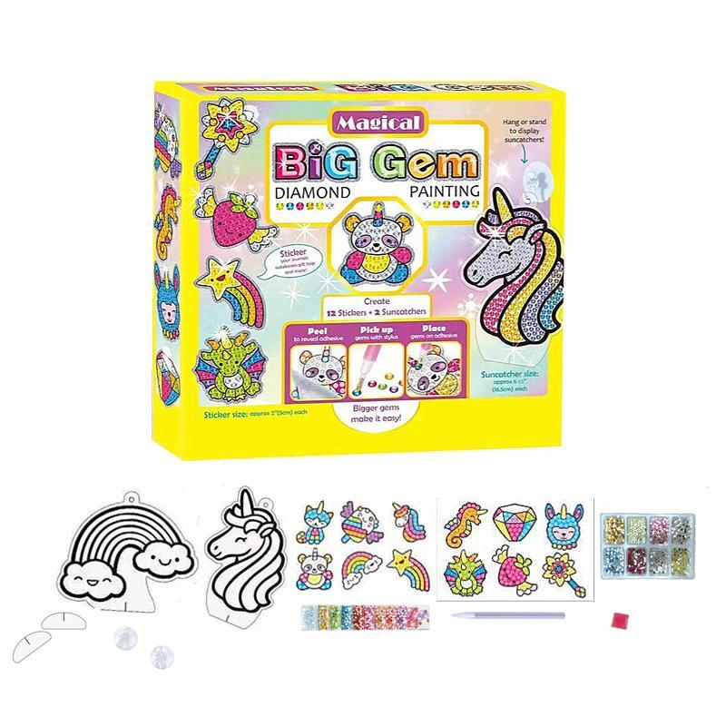 Large Gem Diamond Painting Stickers for Kids