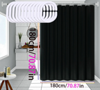 AquaShield Black Shower Curtain – Waterproof, Stylish and Eco-Friendly – Pure Black Design