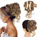 Curly Bun Hair Claw Clips Synthetic Fiber Hair Accessory