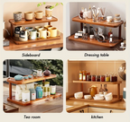 BambuCasa 2-tier wooden shelf