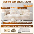 thick rabbit plush sofa cover