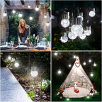 Multicolor Crackle Glass Hanging Solar Light