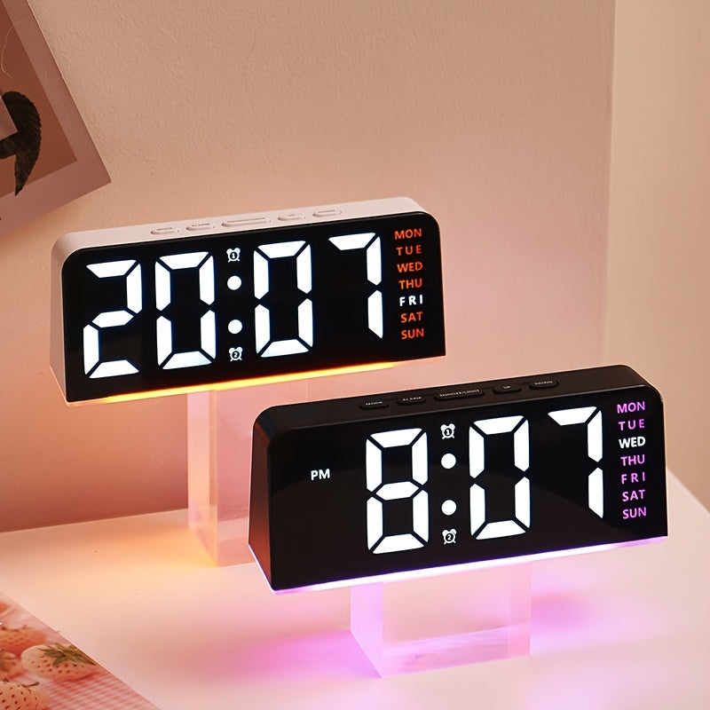 Modern LED All Week Display Night Lamp Alarm Clock