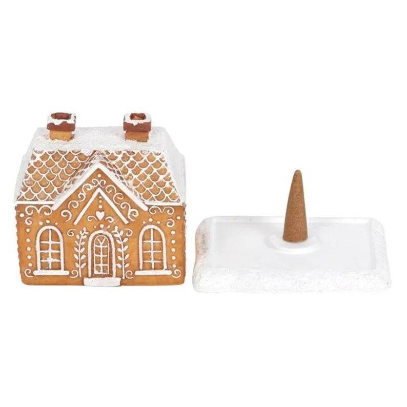Christmas Snow Top Resin Ginger Cake Cottage Incense Burner