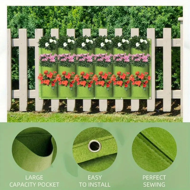 Felt Plant Bag for Vertical Wall Mounting – Three-dimensional, Non-woven Plant Bag