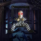 Halloween Decoration – Movable Prisoner in Cage with Sound and Motion Sensor