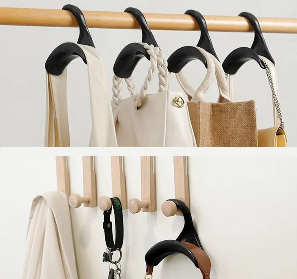 5 Piece Curved Bag Holder for Handbag and Backpack Storage