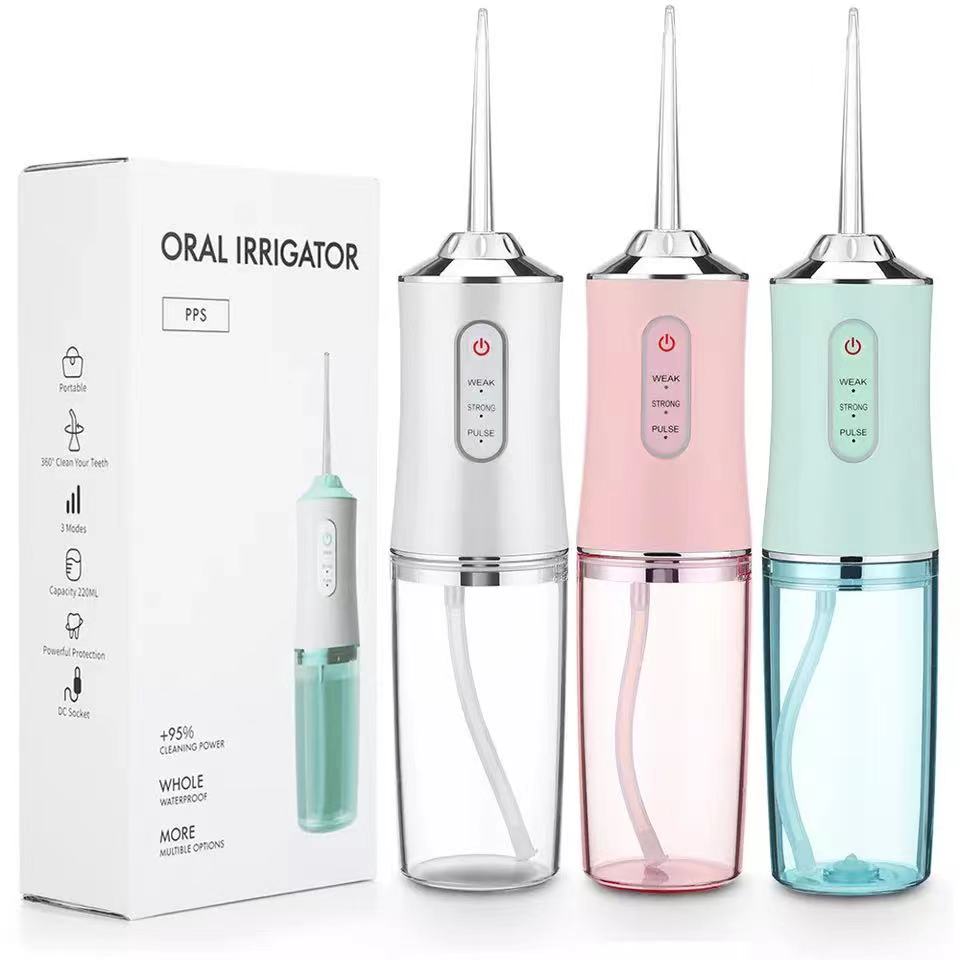 Waterproof irrigator dental cleaner, cordless & rechargeable water floss