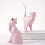 Modern Resin Cat Figurine – Nordic Style Decor