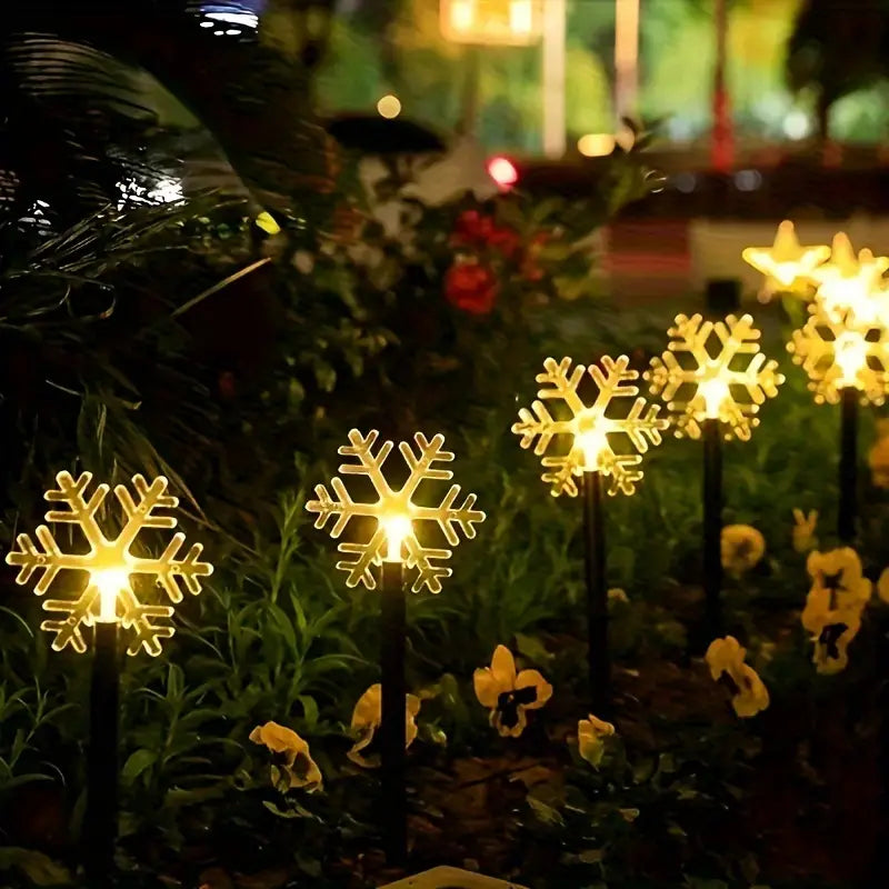 SnowGlow - Solar Pathway Lights for festive outdoor charm