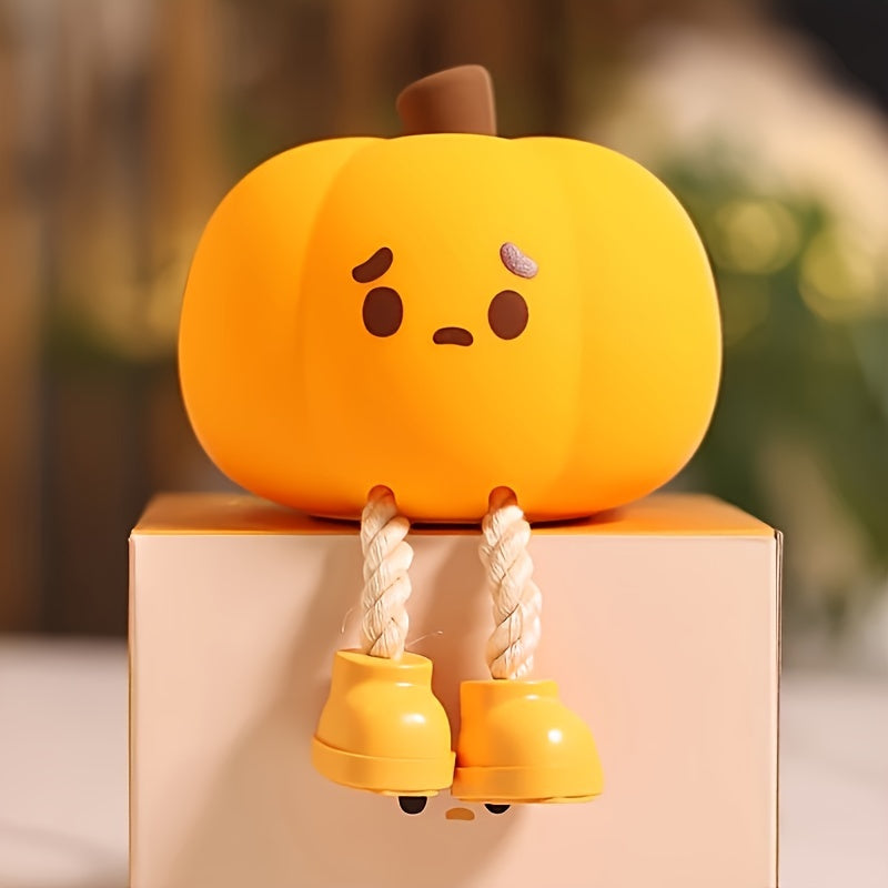 LED night light in the shape of a pumpkin, USB rechargeable