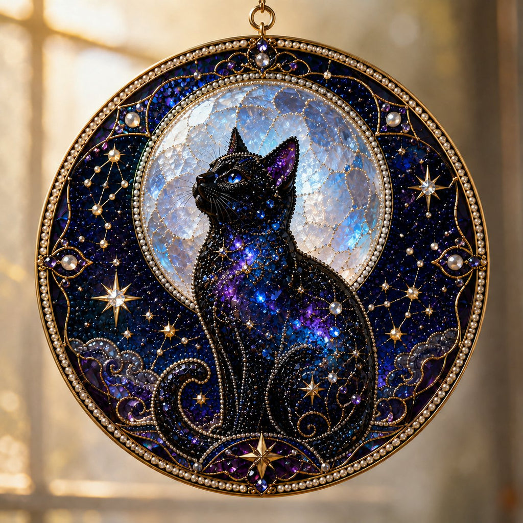 DIY Celestial Black Cat Window Hanging Kit
