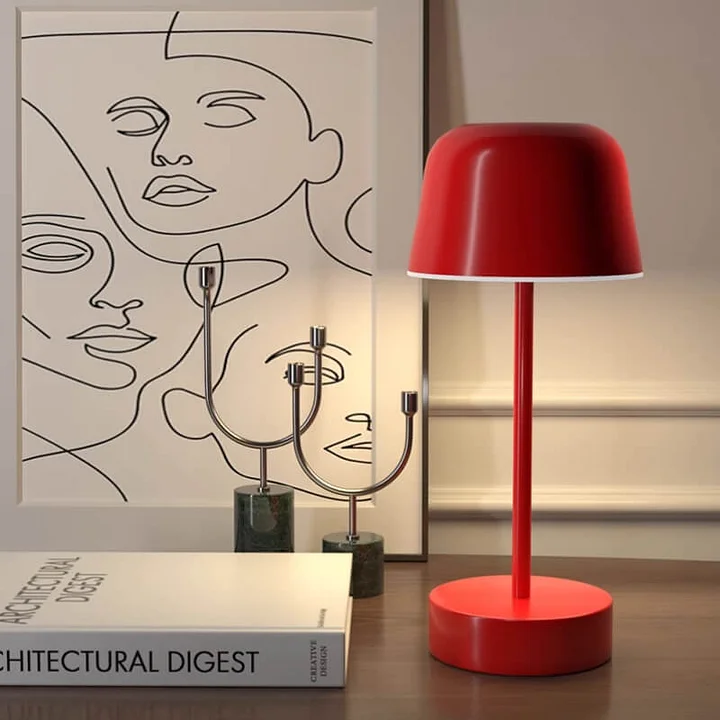 Wireless LED Table Lamp with 3 Light Colors and Adjustable Brightness