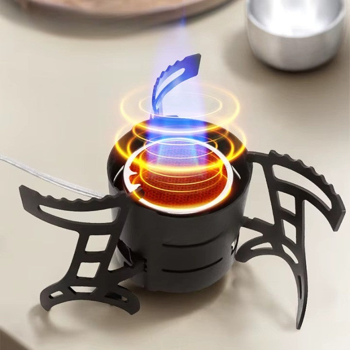 Dual-Core Blue Flame Outdoor Cooking Stove