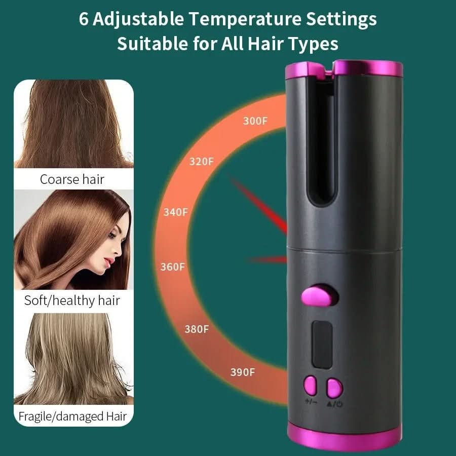 Cordless curling iron for shiny & healthy curls