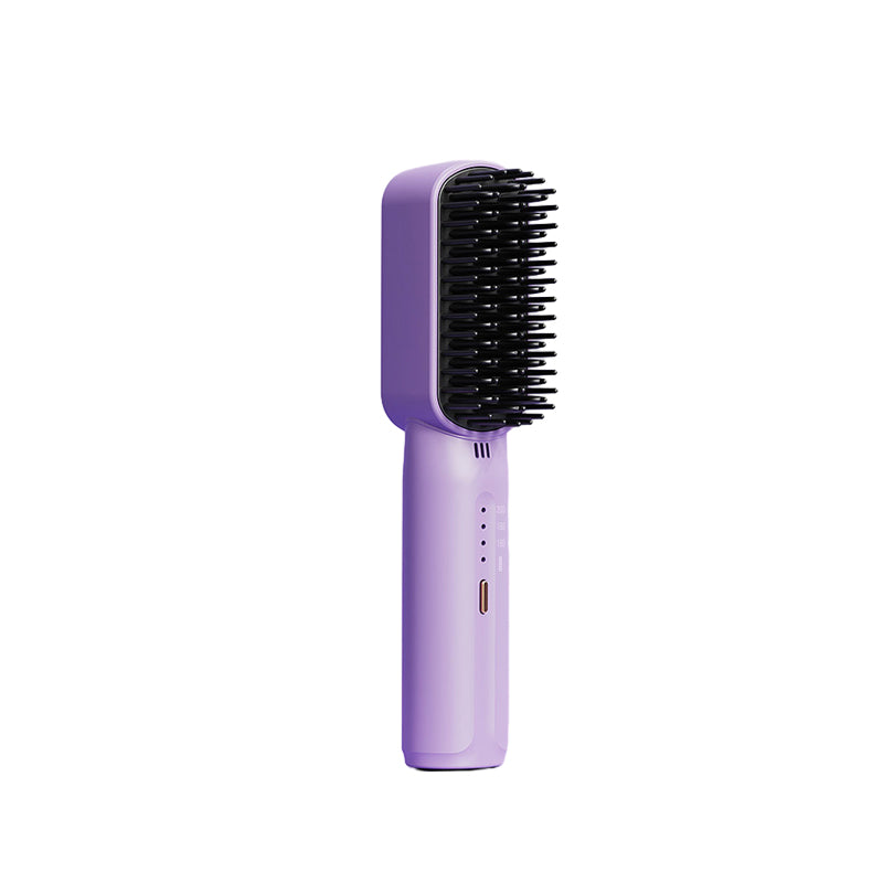 Portable negative ion hair straightener comb