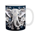 3D Elephant Flowers Mug