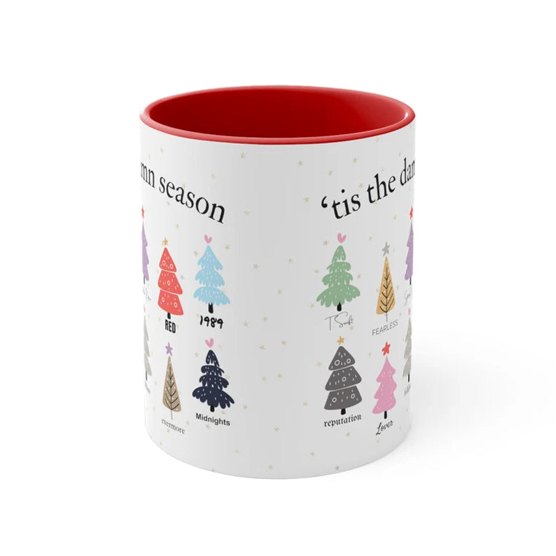 Tis The Damn Season Christmas Mug - Music Albums as Christmas Trees