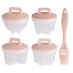 Cute Boiled Egg Mold4 PCS/Set With Brush