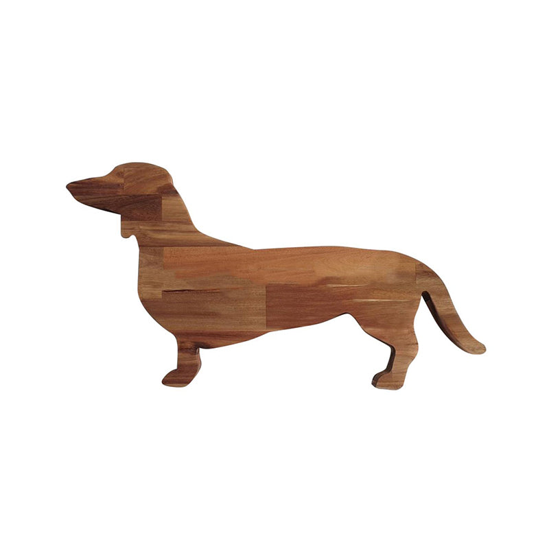 Wooden Dachshund Dog Serving Tray