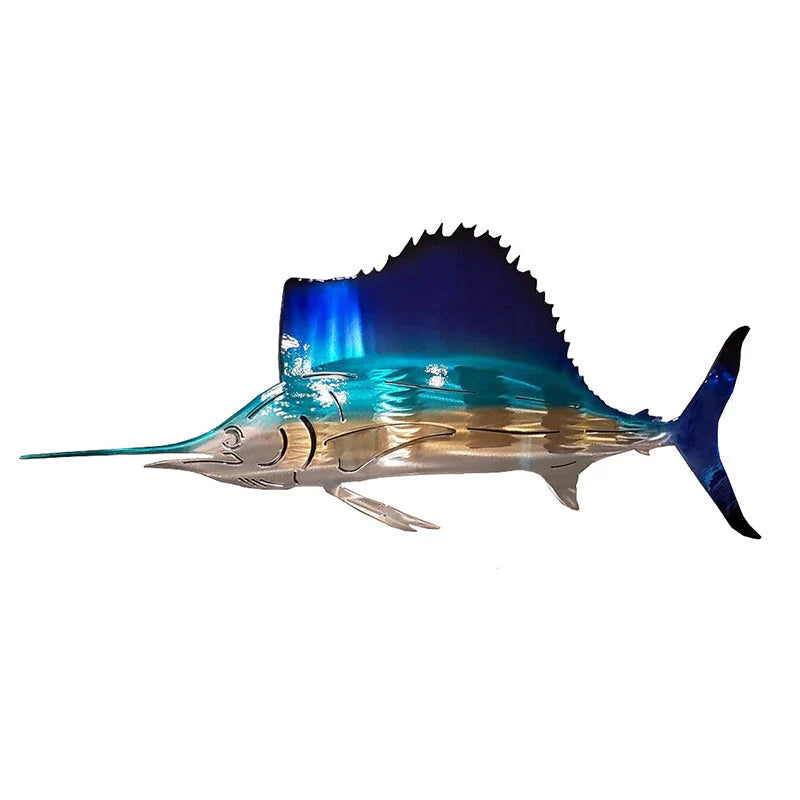 Sea creature ornaments made of metal