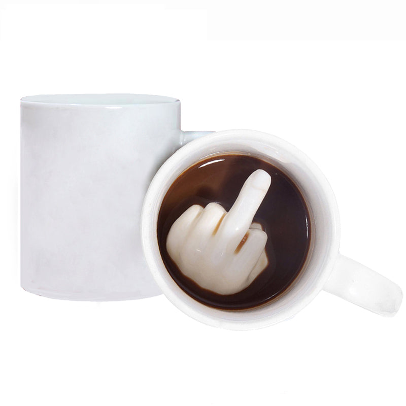 Personalized ceramic long finger cup