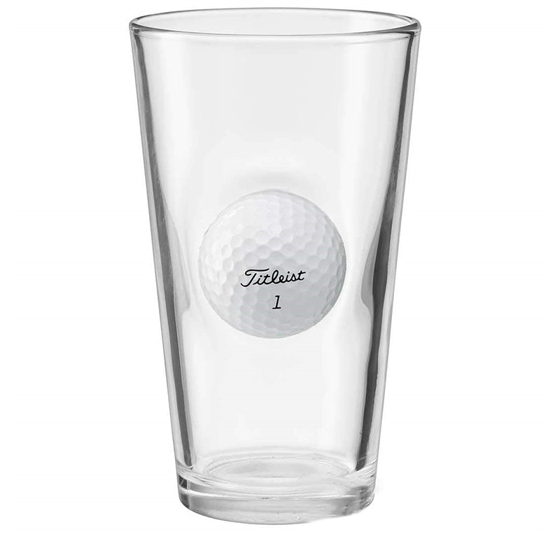 Golf ball pint glass