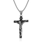 Titanium Steel Cross Pendant Necklace
