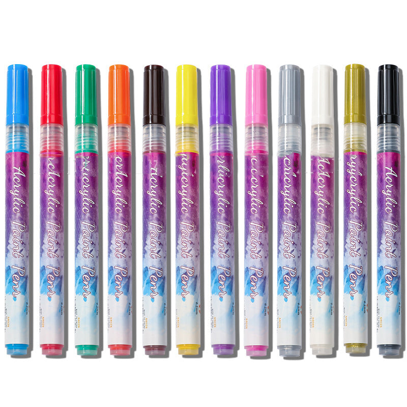 12-color ultra-thin curved nail pencil