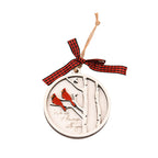Handmade Memorial Ornament with Cardinals