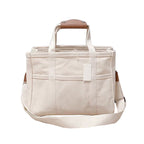 Solid Color Canvas Shopper Bag