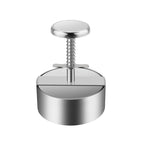 Manual meat press for hamburger patties