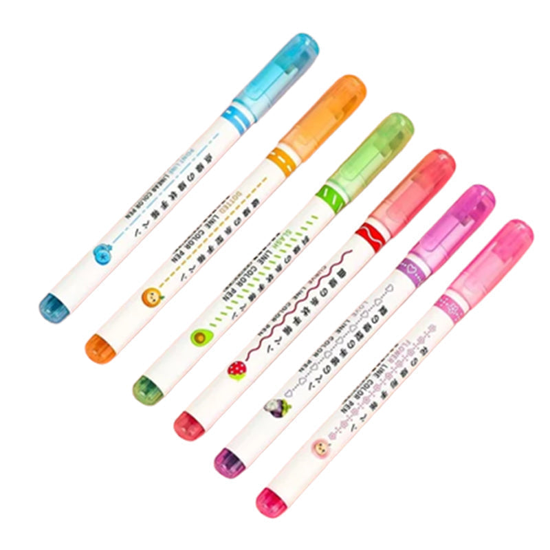 BEST GIFTS FOR CHILDREN - Dual Tip Markers with 6 different curve shapes fine tips