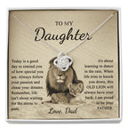 To my daughter dear knot necklace