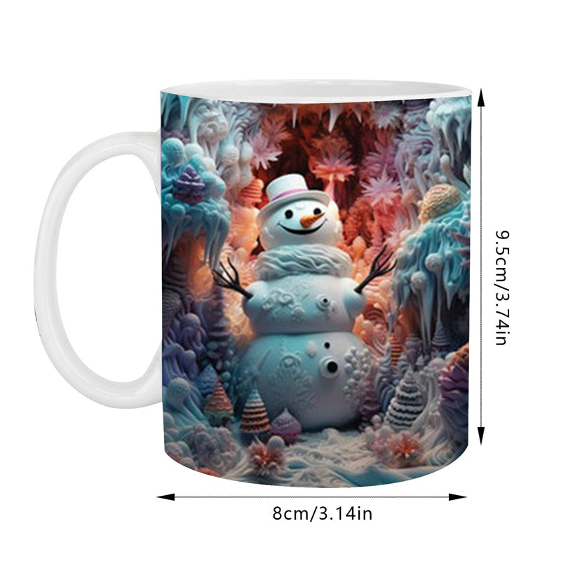 3D Christmas Snowman Mug
