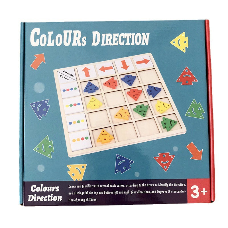 Wooden Table Color Direction Game For Kids
