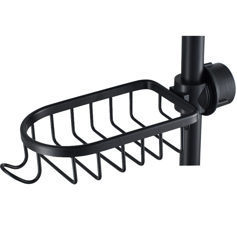 Shower holder for Shampoo & Soap – Stainless Aluminium – Silver or Black – No Drilling