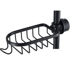 Shower holder for Shampoo & Soap – Stainless Aluminium – Silver or Black – No Drilling