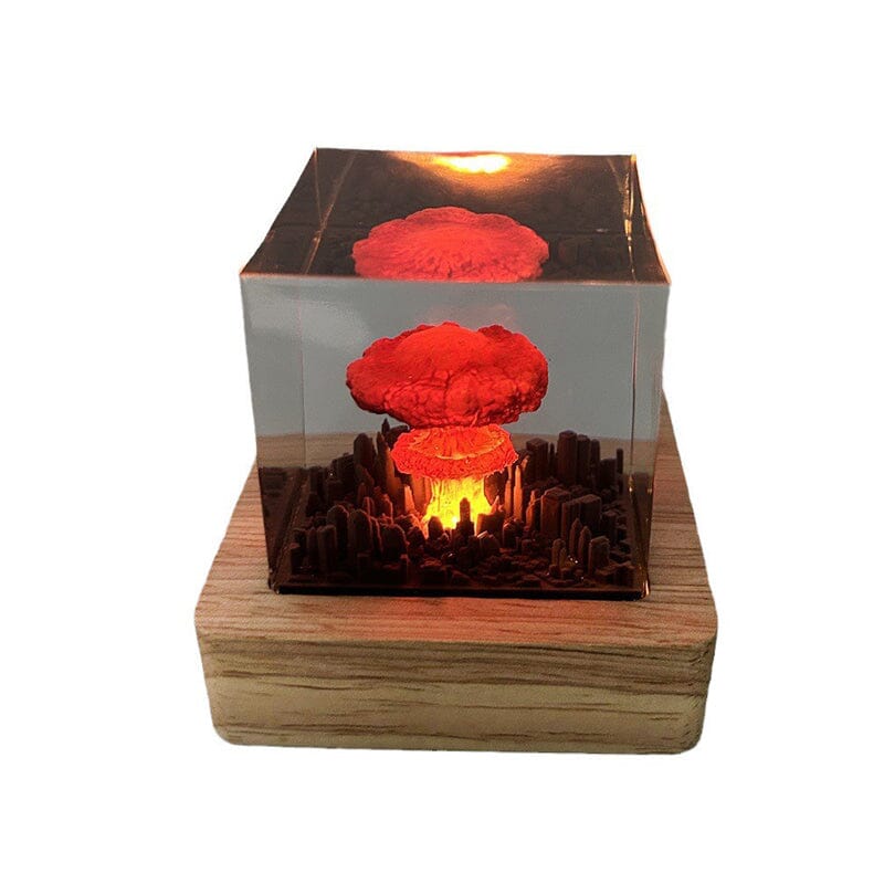 Resin lamp with explosive bombs